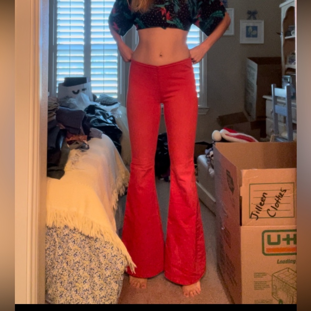 Free People Cherry Red Pants